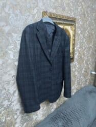 kişi ucun klassik qara kostyum: Pencək, Damalı, 2XL — 1