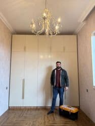 тканевый шкаф бишкек: Прямой шкаф, Для спальни, Гардероб, Распашной, Встраиваемый, 6 дверей — 1