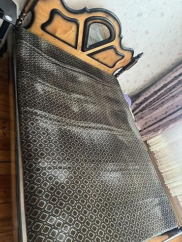 ucuz matras satilir: Taxta çarpayı – klassik dizayn - Material: massiv ağac karkas — 5