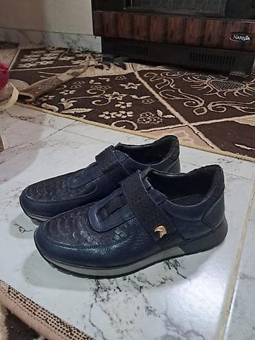 hərbi ayaqqabılar: Kişi ayaqqabısı – tünd göy rəngdə, yapışqan (Velcro) bağlamalı model — 2