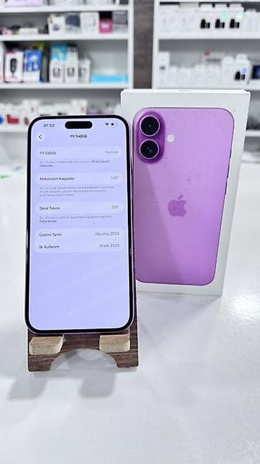 iphone 15 satilir: IPhone 16 Plus, 128 GB, Deep Purple, Face ID — 2