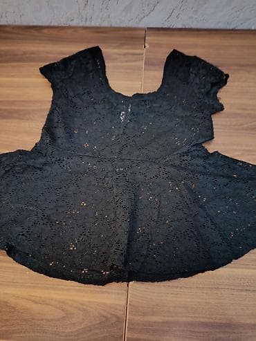 Qara krujeva bluz/korset üstü - Rəng: qara - Material: nazik krujeva — 1