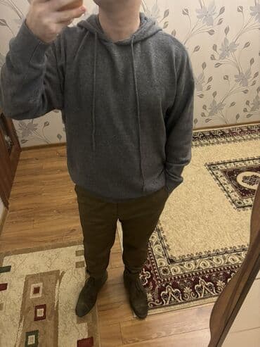 qaqa geyimi: Мужская толстовка, Zara, цвет - Серый — 2