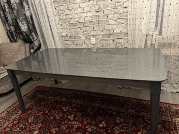 stol sutul: Qonaq otağı üçün, Yeni, Dördbucaq masa, 8 stul — 3