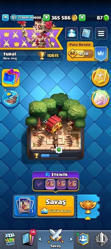 smart saat mi: Clash Royale oyun hesabı - Kral səviyyəsi: 51 - Kupa: 10615 - Pass — 4