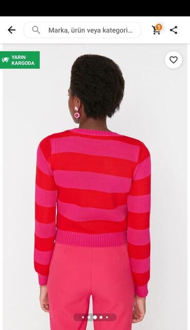 женские розовые кофточки: Kofta trendyoldan alınıb. Heç vaxt geyinilməyib, yenidir . etiketi — 4