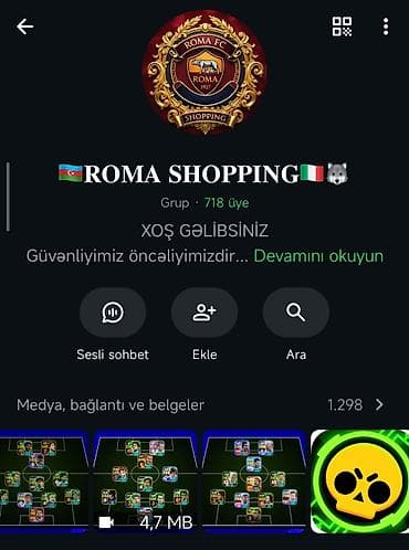 ROMA SHOPPING – onlayn alış-veriş qrupuna gəlmək istəyənlər əlaqə lalafo.az -da ROMA SHOPPING – onlayn alış-veriş qrupuna gəlmək istəyənlər əlaqə