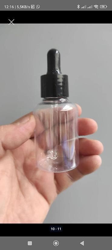 mücrü qabı: 100 ml spirt qabı - Material: yüngül və davamlı şəffaf PET plastik - — 10