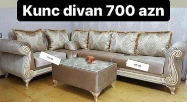 мягкая мебель: Künc divan, Qonaq otağı üçün, Parça, Bazalı, Açılan, Kitab — 2