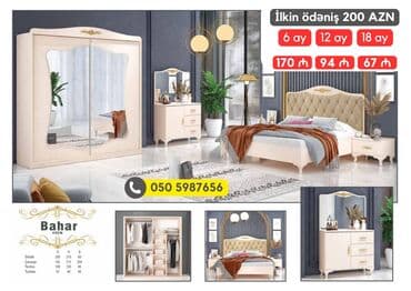 avanqart: İkinəfərlik çarpayı, 2 tumba, Dolab, Termo, Azərbaycan, Yeni — 16