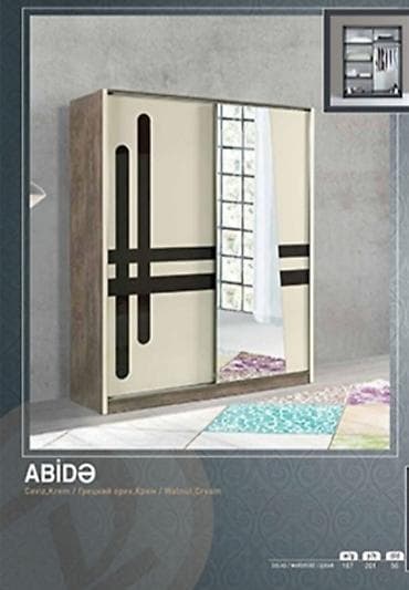 Dolab Fabrik istehsalidir. em 165 sm hundurluk 2m derinlik 55sm Krem
