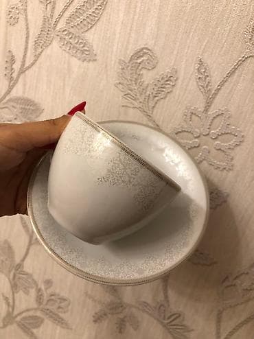 Çay dəsti, rəng - Ağ — 4