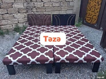 işlenmiş taxt: Təzə çarpayılar. 1 nəfərlik çarpayılar 60manat. 2 nəfərlik taxt — 20