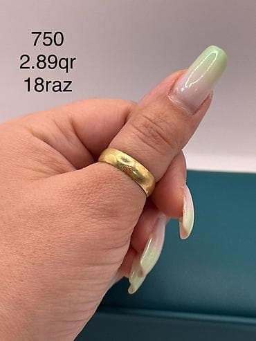 rus qızılı: Üzük, Sarı qızıl, 585 Əyar, Qaşsız — 4