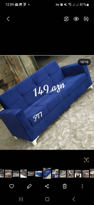 ikinci əl kunc divanlar: Divan, Qonaq otağı üçün, Parça, Bazalı, Açılan, Kitab — 1