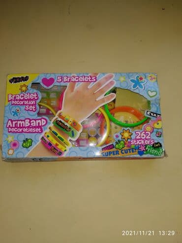 uşaq qolbaqları: Qızlar üçün qolbaq icerisinde yapışqanlar var müxtelif rengli ve — 1