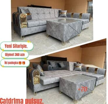 диван в спальню: Məhsul: Künc divan dəsti - Model: L formalı künc divan + — 1