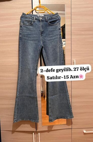 cins pencekler 2022: - Ölçü: 27
Şəkildə qeyd: “2 dəfə geyilib. 27 ölçü. Satılır – 15 AZN.” — 1