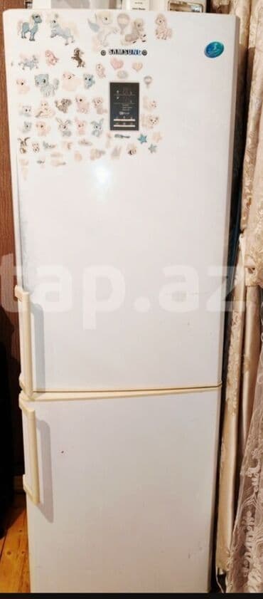 İşlənmiş 2 qapılı Samsung Soyuducu Satılır, rəng - Ağ, Təkərli