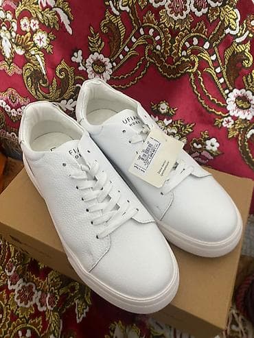 krasofka: Lufian Shoes kişi krossovkası - Rəng: tam ağ - Material: dana dərisi — 5