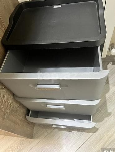 ev mebeli: Plastik 3 çekmecəli komod - Material: möhkəm plastik (korpus və — 3