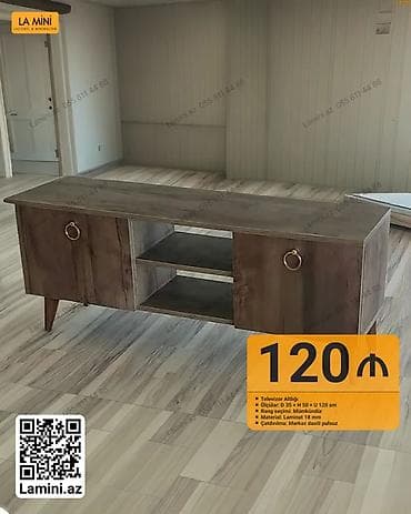 televizo: Məhsul: Televizor altlığı - Ölçülər: dərinlik 35 sm × hündürlük 50 sm — 1