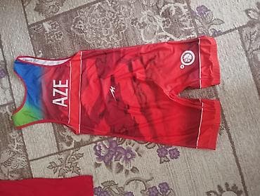 sport dest: Məhsul: Güləş singleti (Azerbaijan dizaynı) - Rəng və dizayn: Qırmızı — 1