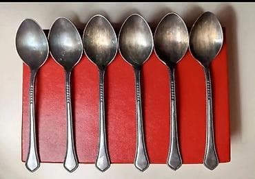 çay: Klassik çay qaşıqları dəsti – 6 ədəd - Material: metal alaşımlı — 3