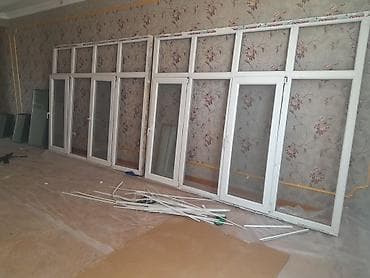 bal: Ağ rəngli plasdik profil pəncərə sistemi. Şəkillərdə həm ayrıca — 10