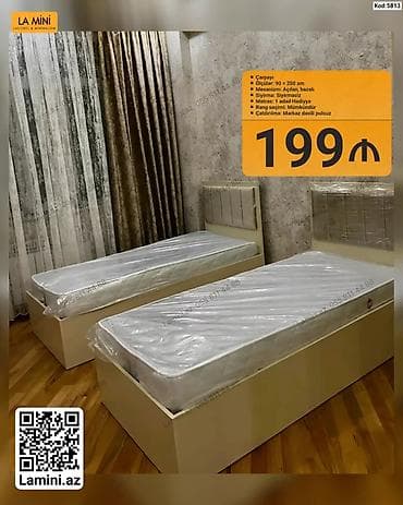 LA MINI – Çarpayılar Model 1 (Kod: 5813) - Ölçü: 90 × 200 sm - — 1