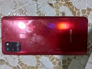 Samsung Galaxy A21S, rəng - Qırmızı, Barmaq izi