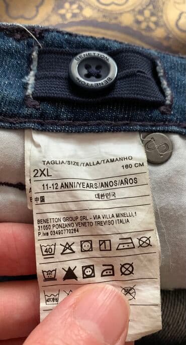 salvarlar ve koftalar: Cins şalvar, Qız üçün, 10 - 12 yaş, Benetton — 5