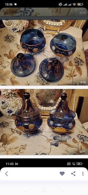 cini qablar: Dekorativ keramika vaza - Material: keramik/porcelan görünümlü - — 2