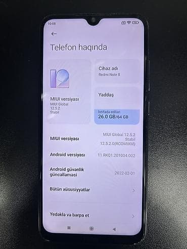 telefonlae: Redmi Note 8, 64 GB, rəng - Ağ, İki sim kartlı — 2