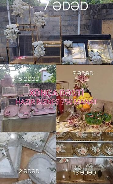 Xonça dəsti – “hazır biznes” komplekti Tərkib: - 7 ədəd qızılı