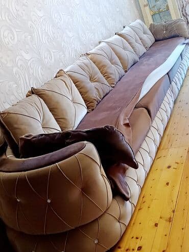 ТВ стенды: Диван, Нераскладной, Без подьемного механизма, Ткань — 1