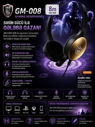 gaming oc: Yeni Simli Qulaqcıqlar, Akg, rəng - Qara — 1