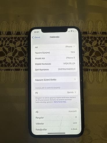 15 pro max ikinci el: IPhone X, 64 GB, Qara, Face ID — 5