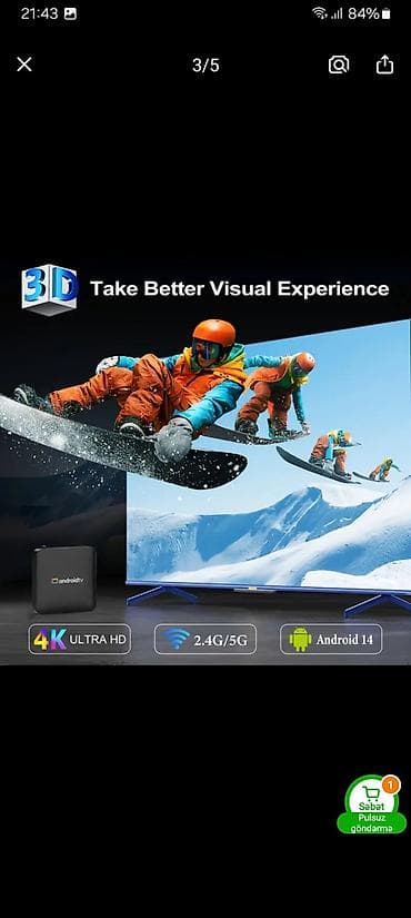 internet guclendirici modem: Yeni Smart TV boks 2 GB / 16 GB, Android — 3