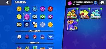 Bayram kostyumları: Brawl Stars oyun hesabı - Kupa yolu: 55 970 - Rütbə: II (ekranda — 7