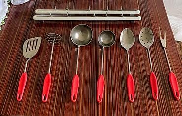 mal əti: Sovetindir. İşlədilməyib. Mətbəx ləvazimatları dəsti + divar asqısı — 3