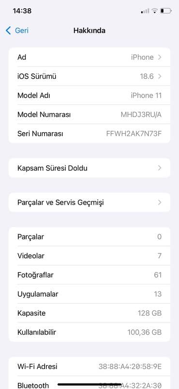 Apple iPhone: IPhone 11, 128 GB, Ağ, Face ID — 6