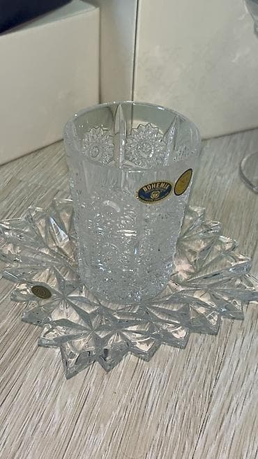 Herbiri tezedir xrustaldır Karaca və Bohemia Crystal xrustal dəst — 2