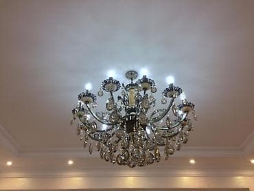 xrustal stekanlar: Çılçıraq, 10 və daha çox lampa, Xrustal — 5