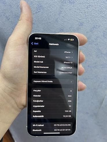 ipad mini 3: IPhone 13, 128 GB, Ağ, Face ID — 1