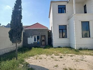 Satılır: həyət evi/villa - İki mərtəbəli, sütunlu fasadlı geniş həyət — 5