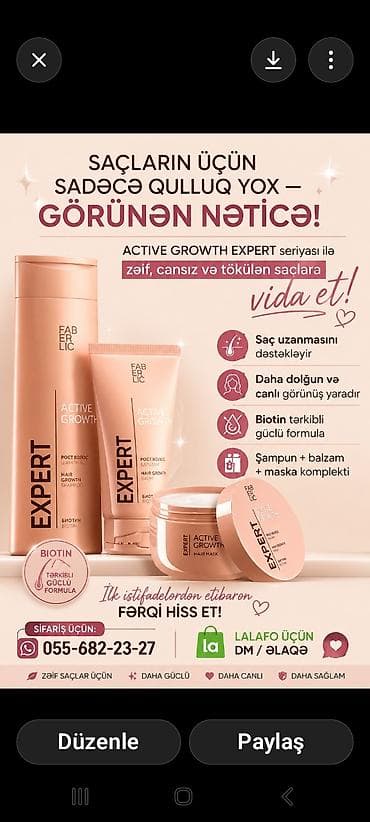 Kosmetik dəst, Faberlic, 3 məhsul