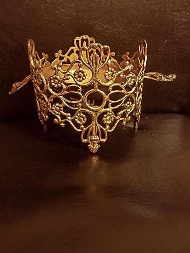 konfet qabı: Qızılı rəngdə dekorativ metal kasalı qab latun tökmə - Material — 10