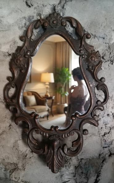 hamam ucun guzgu: Güzgü Divar üçün, Dekorativ, Çərçivə ilə — 1