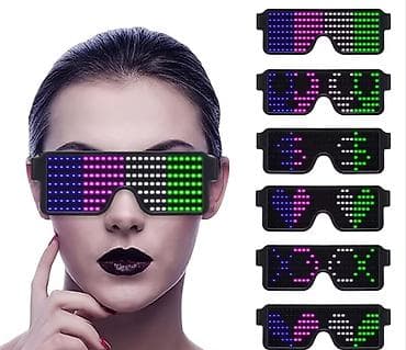 LED animasiyalı eynəklər – rəngli piksel paneli ilə diqqətçəkən